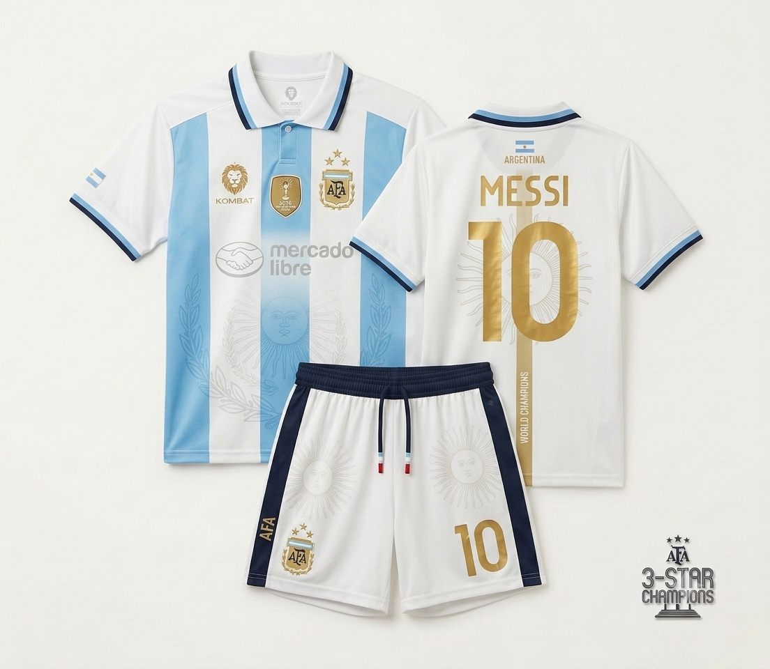 Argentina Albiceleste 3-Star Premium Jersey – World Cup Edition
