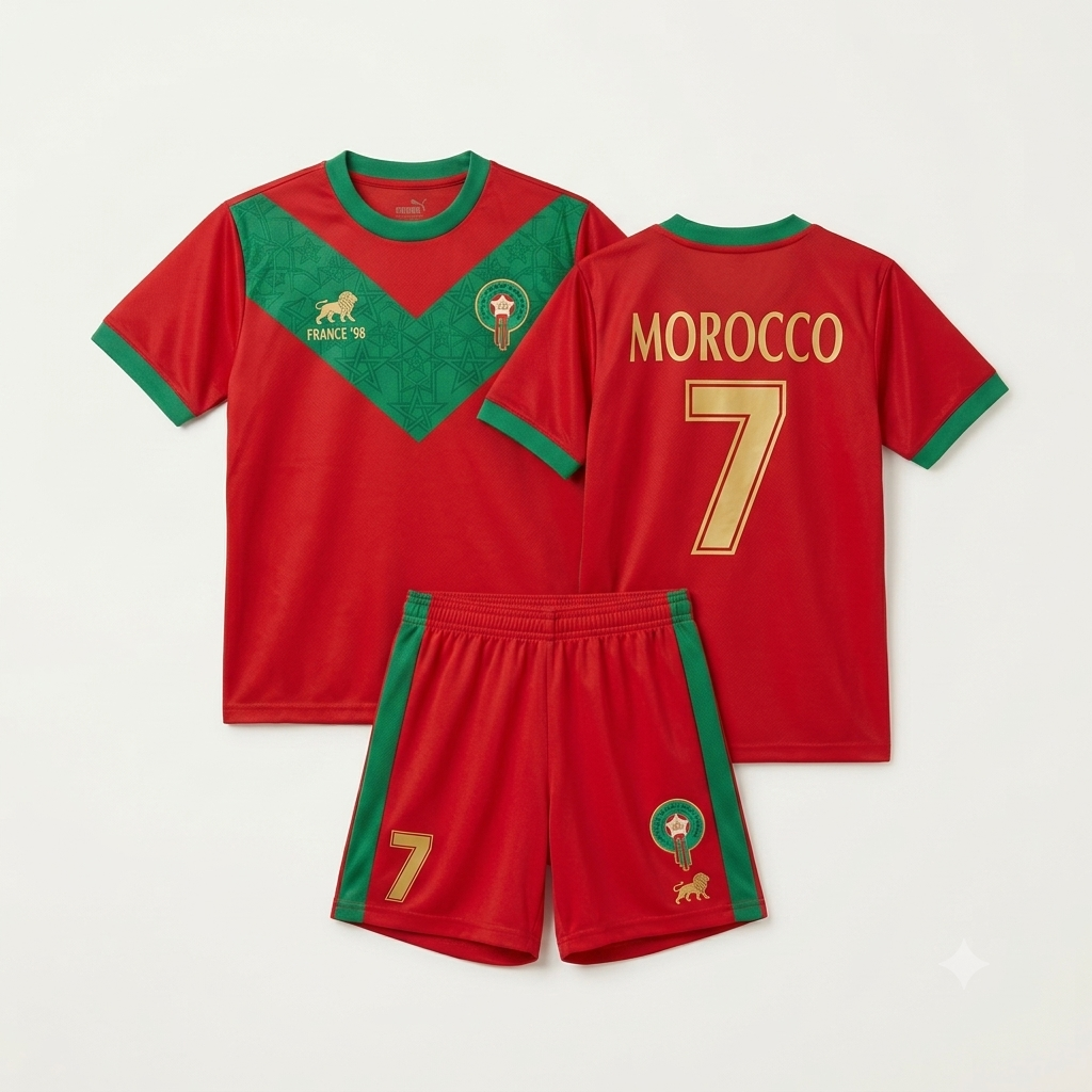Vintage Morocco 1998 World Cup Retro Jersey – France '98 Edition